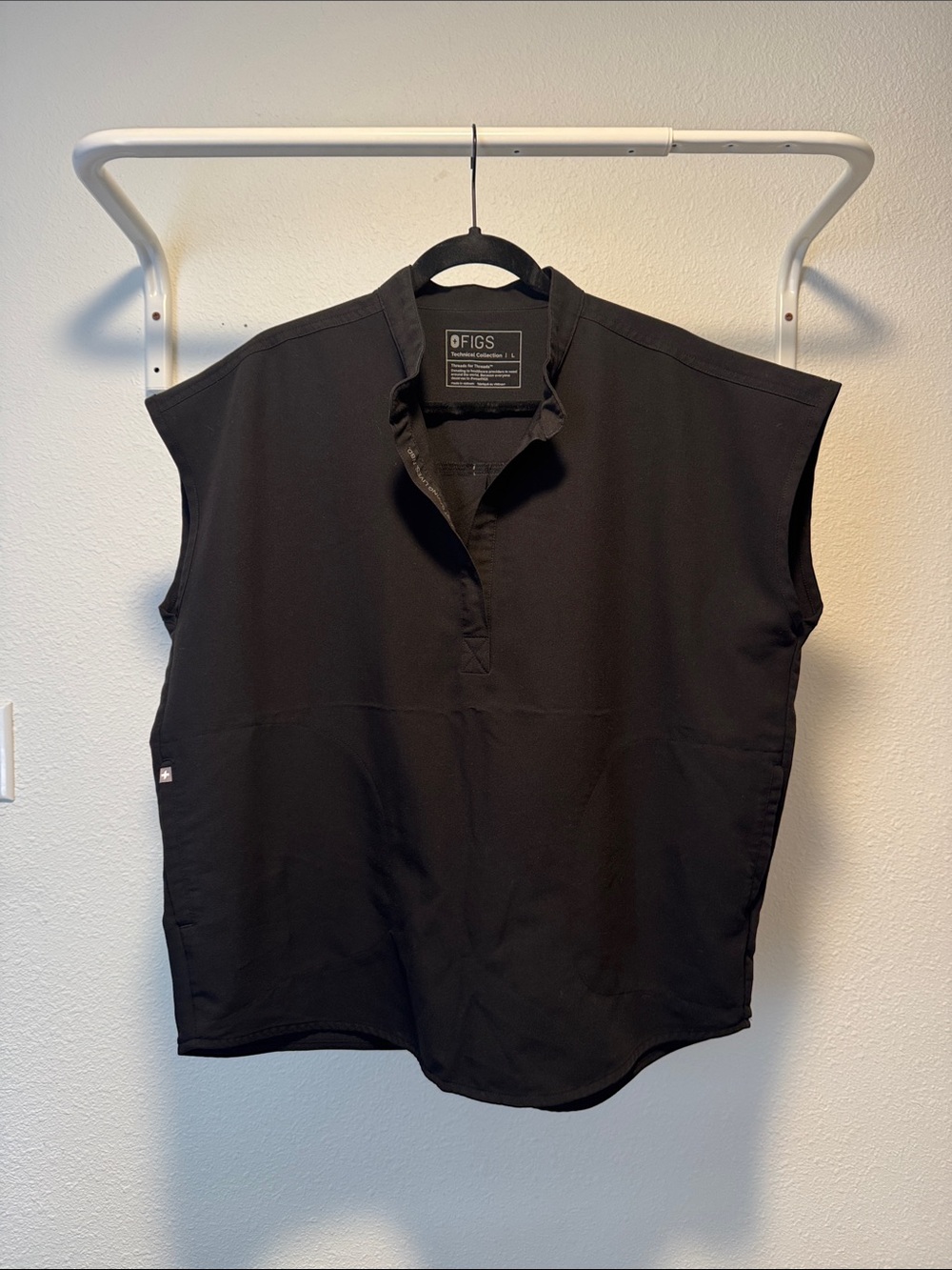 FIGS Black Rafaela Scrub Top